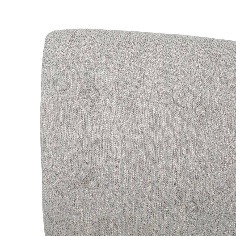 Noble House Darke Fabric Button Tufted Counter Stools, Set of 2, Light Gray and Gray