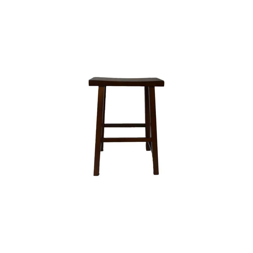 24" Saddleseat Counter Stool (Distressed Walnut)