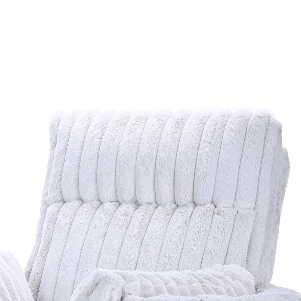New Classic Furniture Embrace Fabric Swivel Accent Chair, White