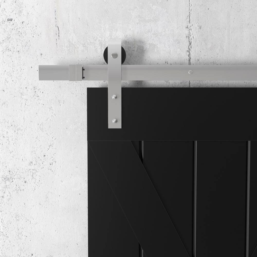 Urban Woodcraft 40'' x 83'' Solid Wood Paneled Painted with Installation Hardware Kit Barn Door