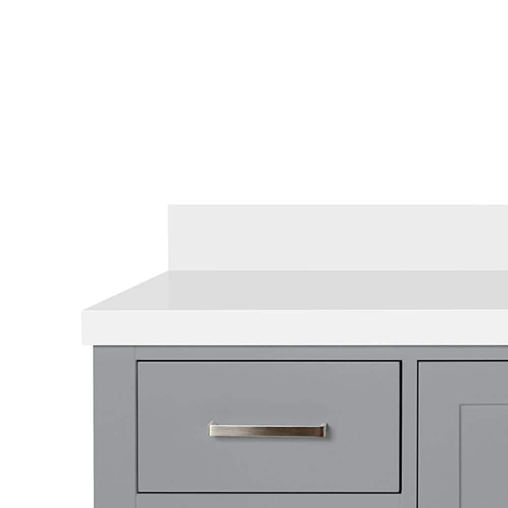 Cambridge 60'' Single Bathroom Vanity with Carrara Marble Top