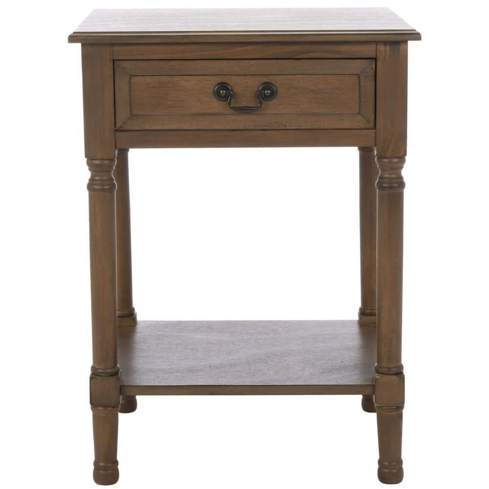 Whitney 1 Drawer Accent Table - Brown - Safavieh.