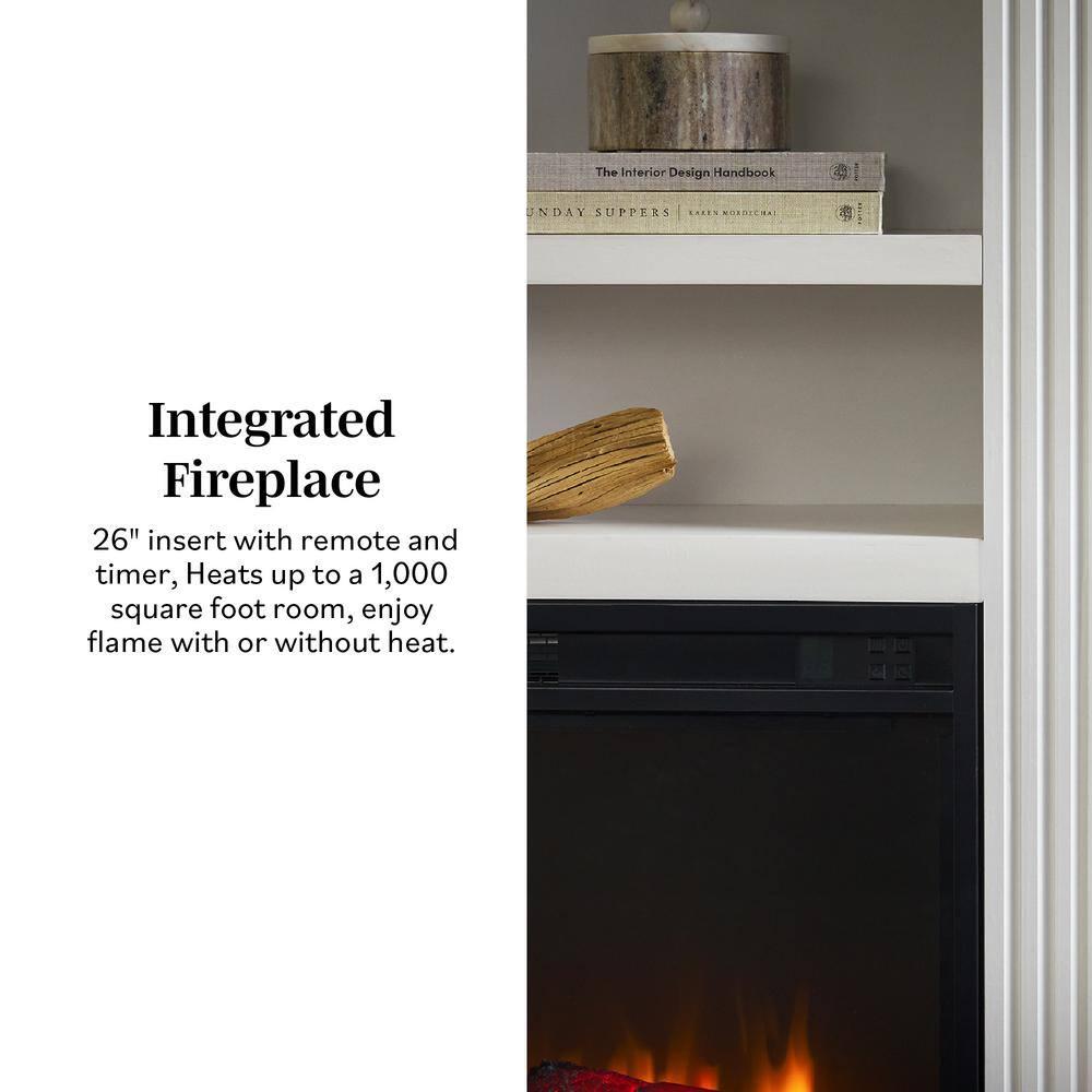 Red Barrel Studio® Traditional 70” Mantel Fireplace with Open Shelving