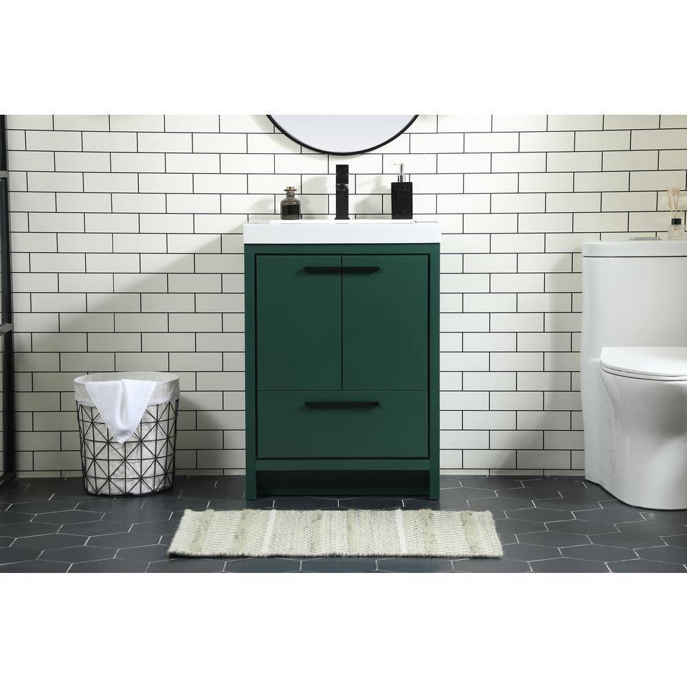 Wade Logan® Roman 24'' Single Bathroom Vanity with Engineered Marble Top