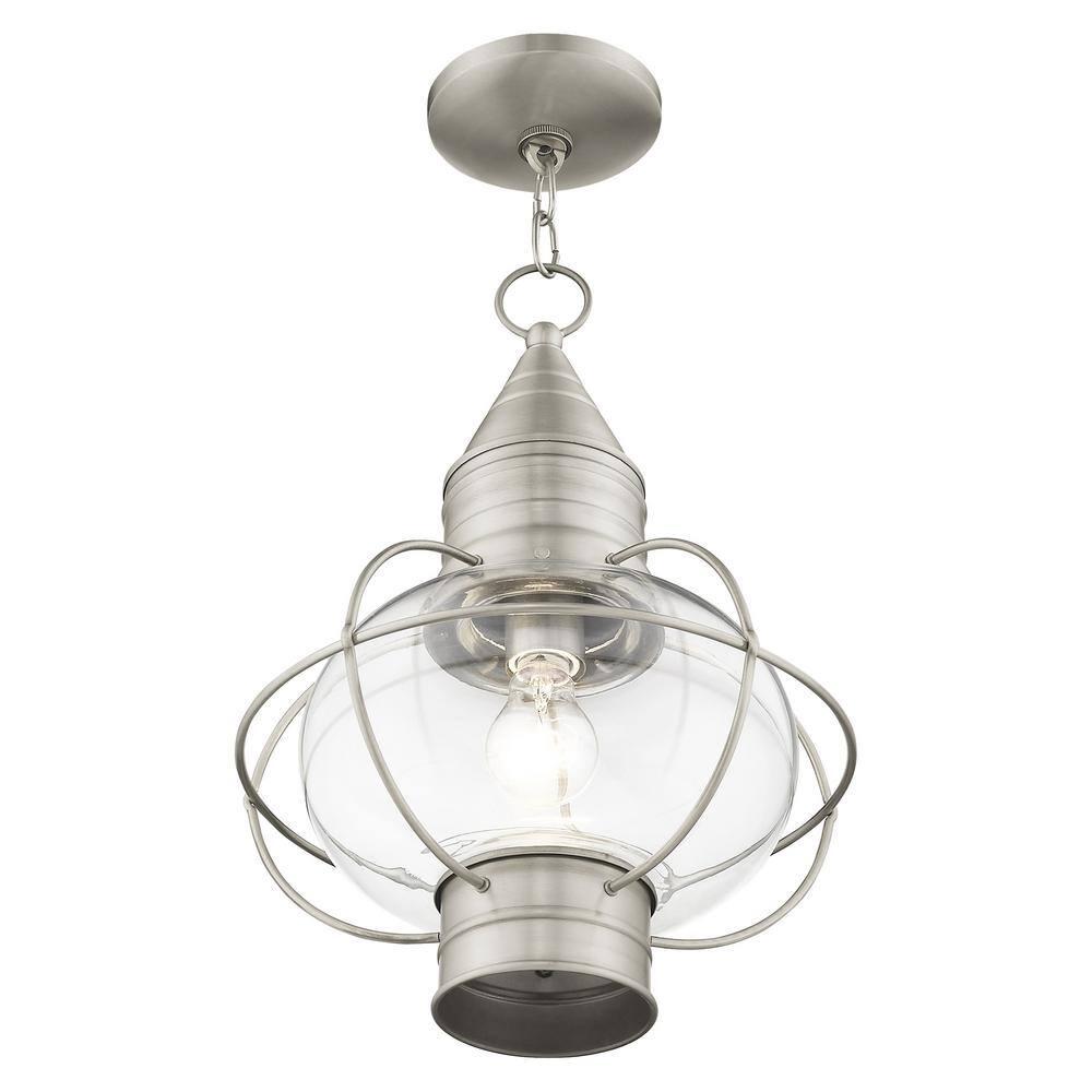 Livex Lighting Newburyport 1 - Light Pendant in  Brushed Nickel