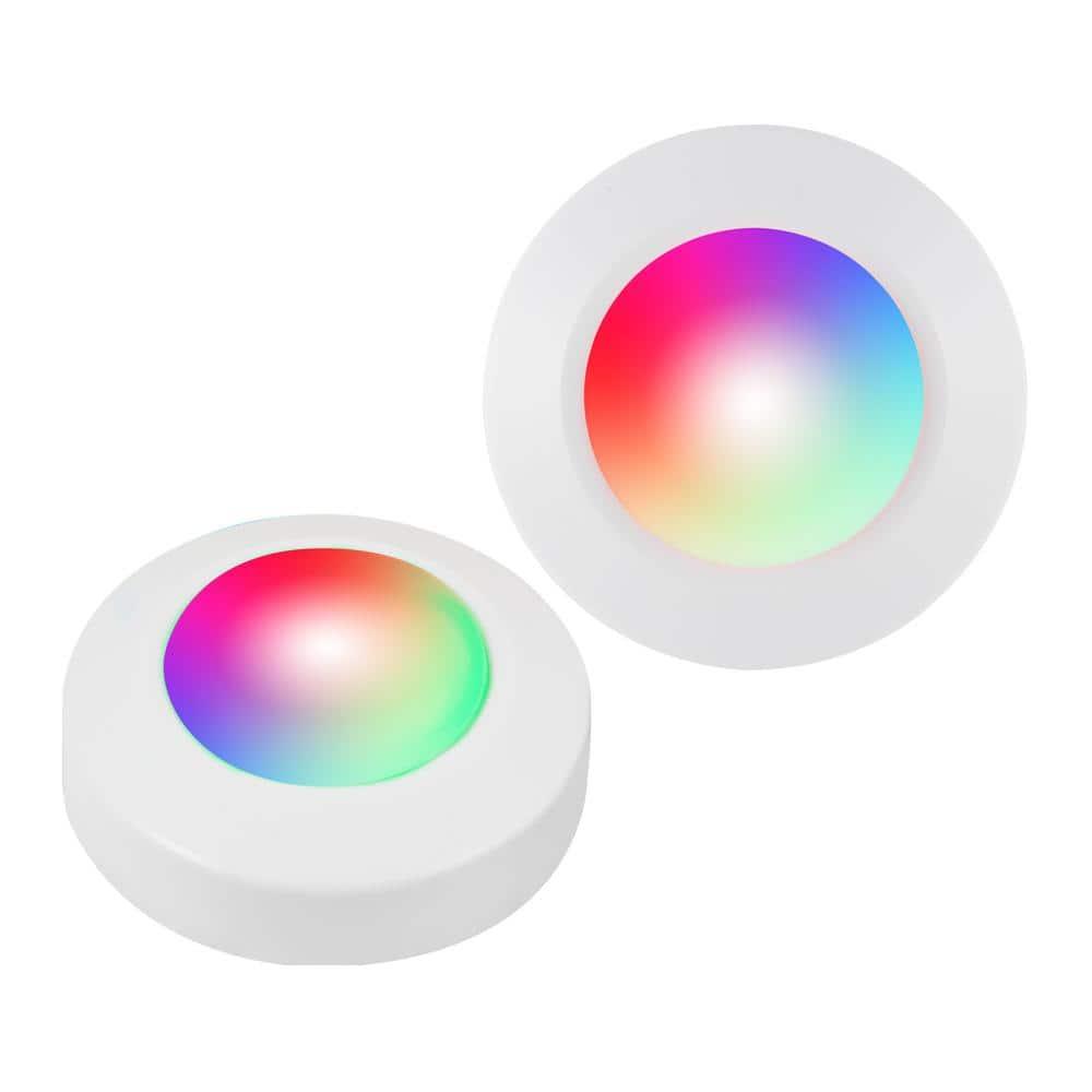 Energizer Battery Operated Color-Changing LED Tap Lights 2-Pack