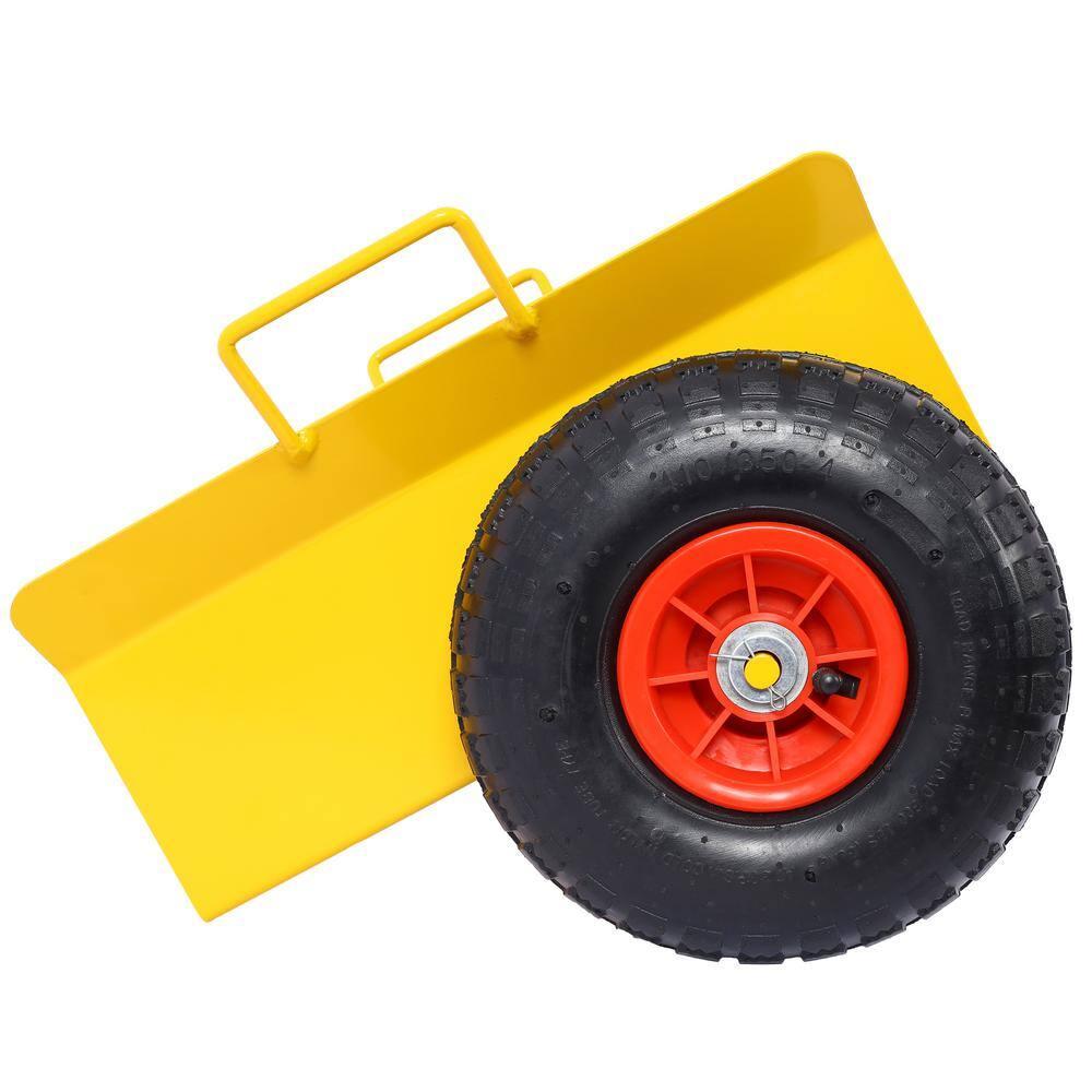 Heavy Duty Panel Dolly Slab Dolly with Handle & 2 10" Peneumatic Tires Wheels 600LBS Load Capacity for Drywall Sheet Heavy Appliance & Material Handling All Terrain Moving Cart Panel Dolly