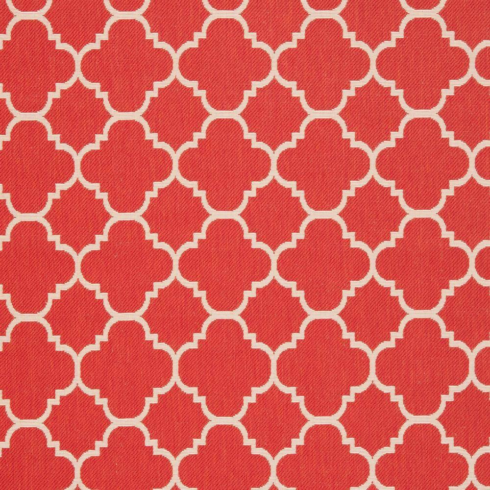 Courtyard CY6918 Power Loomed Indoor/Outdoor Area Rug - Red/Bone - 8'x11' - Safavieh.