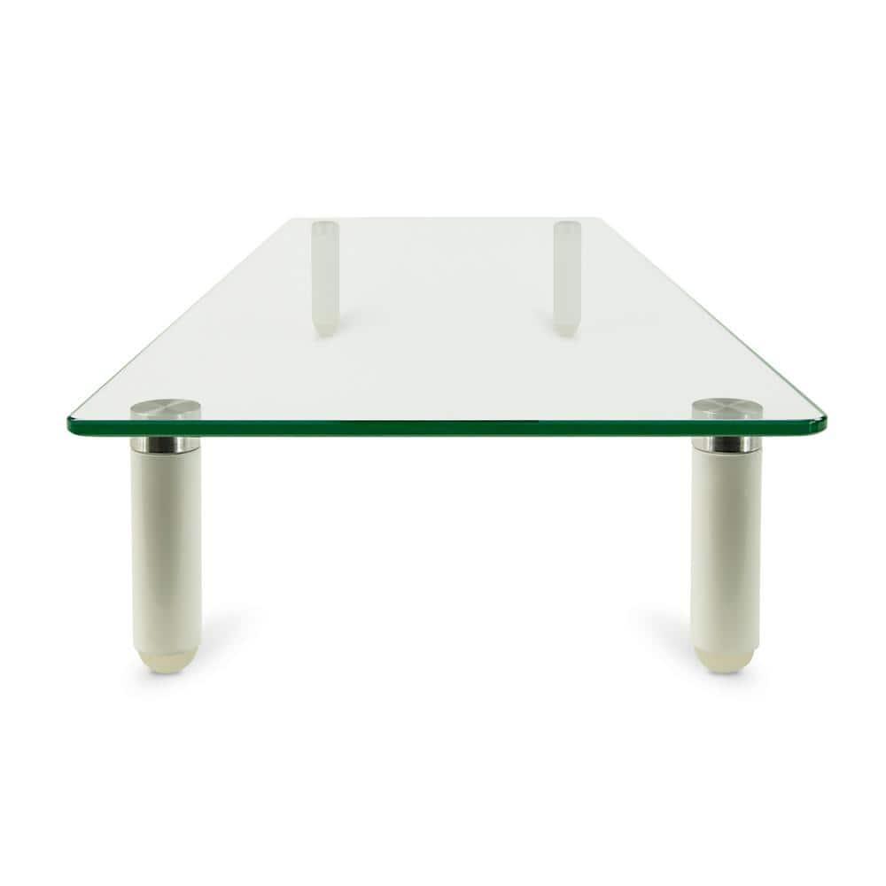Mount-it Mount-It! Glass Computer Monitor Riser and Laptop Stand, 22 Inches Wide, 44 Lbs. Carrying Capacity