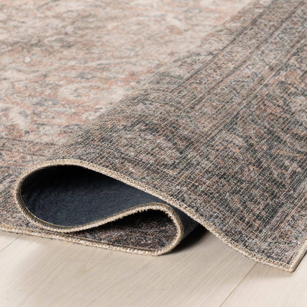 Nuloom Hillstone Collection Deka Traditional Vintage Medallion Area Rug, 6' 7" x 9', Rust