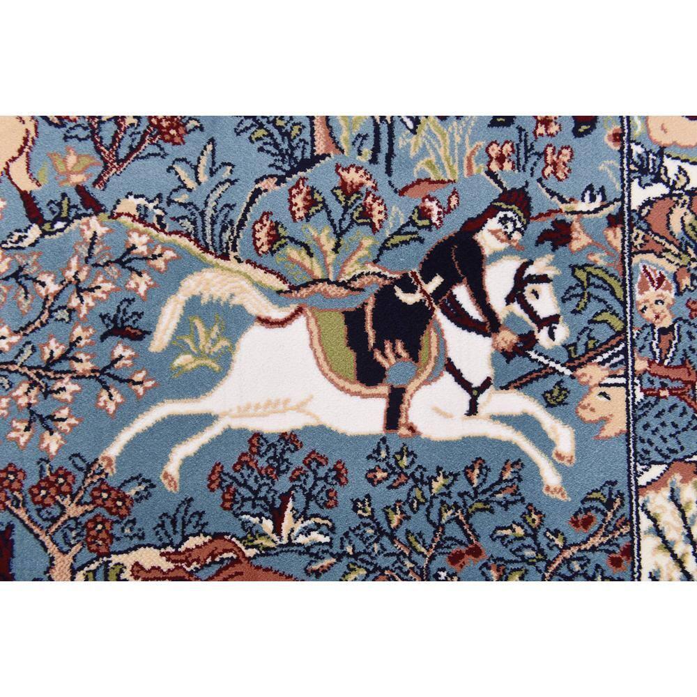 Unique Loom Narenj Birmingham Area Rug ,Blue ,3'x13'