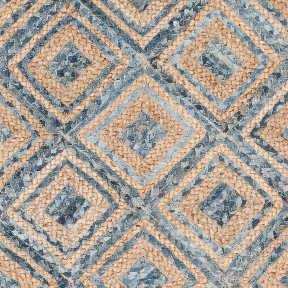 Cape Cod CAP354 Woven Indoor Runner Rug - Natural/Blue - 2'3"x14' - Safavieh