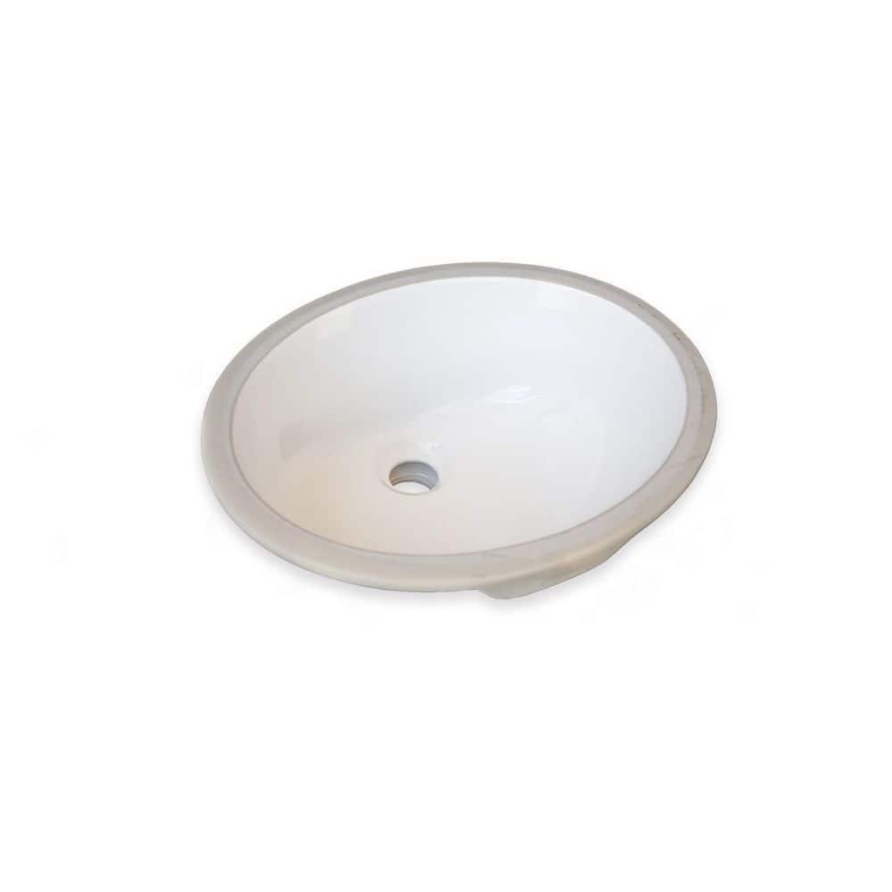 Wells Sinkware Rhythm Series 15.75'' Ceramic Oval Bathroom Sink with Overflow