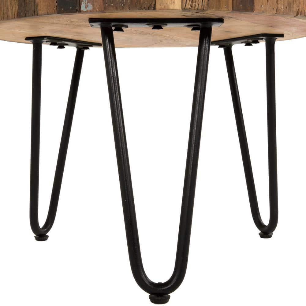 Primo International Tranquil 22 in. Round Reclaimed Wood End Table