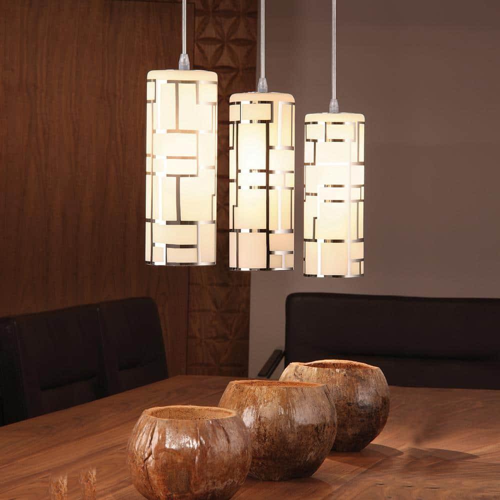 Eglo Lighting - Bayman - 3-Light Multi Light Pendant - Chrome - White Decor