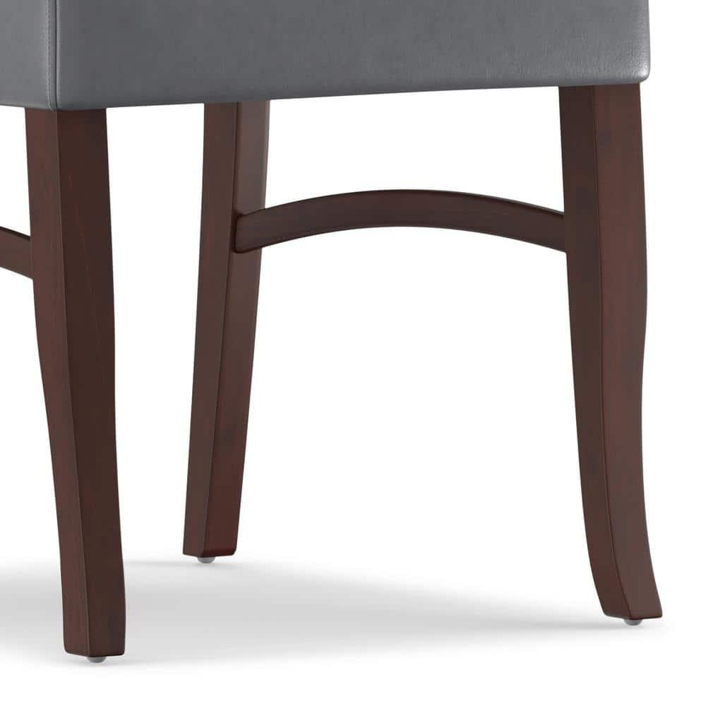 Simpli Home Ezra Dining Chair (Set of 2) in Stone Grey