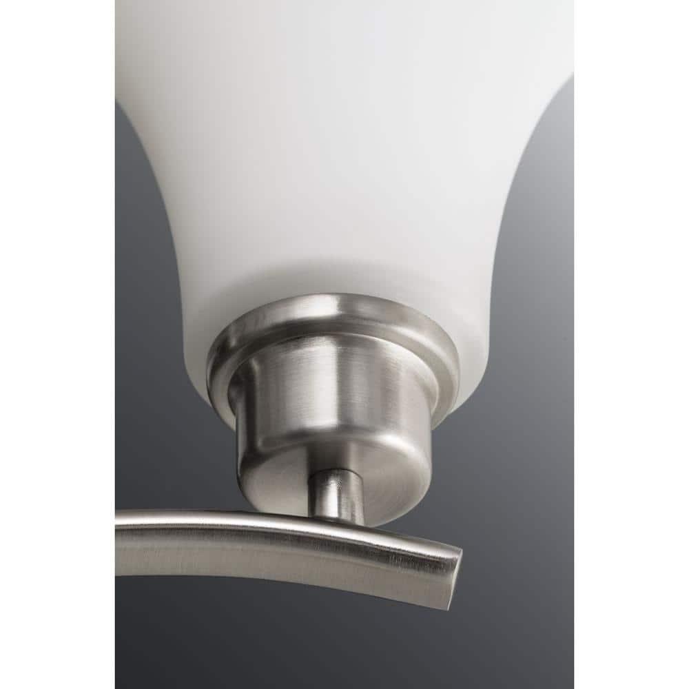 Progress Lighting Joy 1-Light Mini-Pendant, Brushed Nickel, Fluted Glass