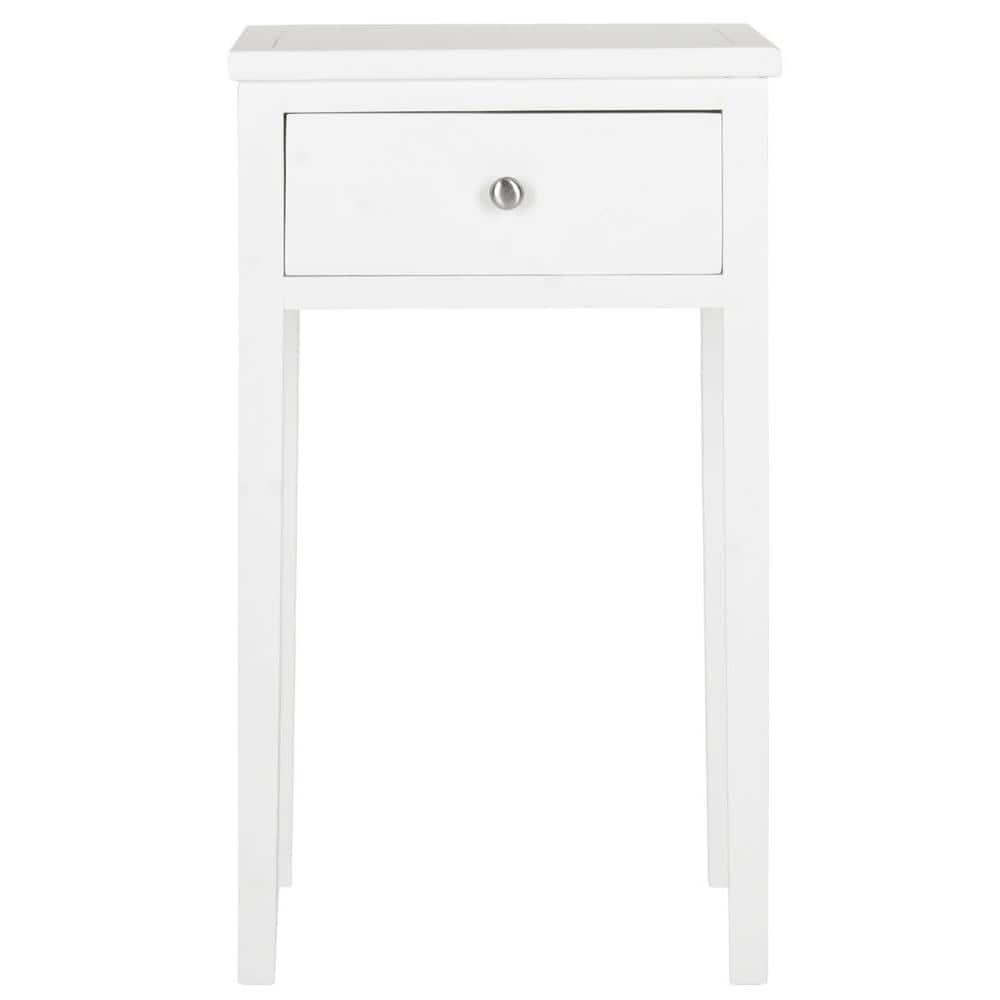 Abel Nightstand with Storage Drawers - White - Safavieh.