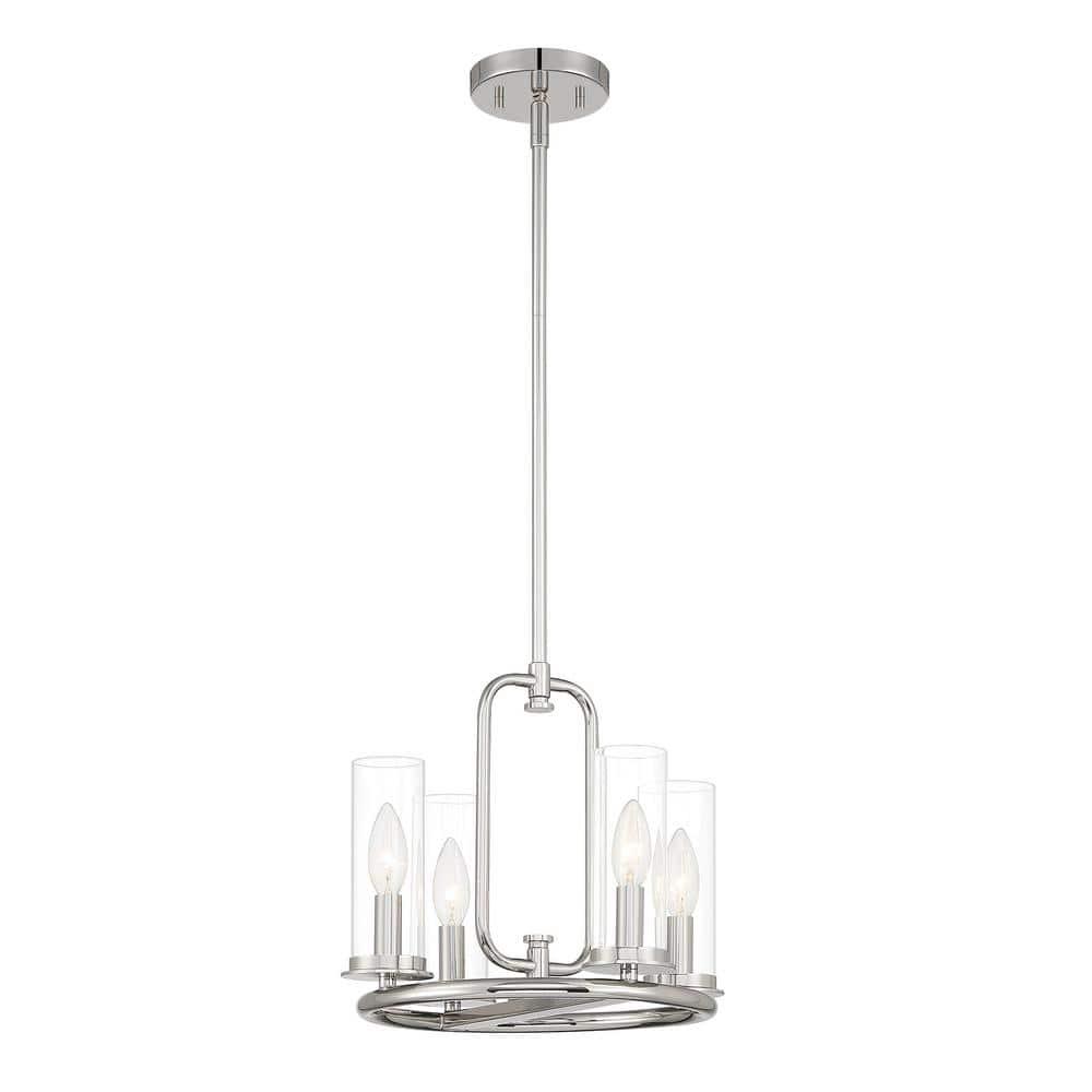Hudson Heights Polished Nickel 4-Light Pendant