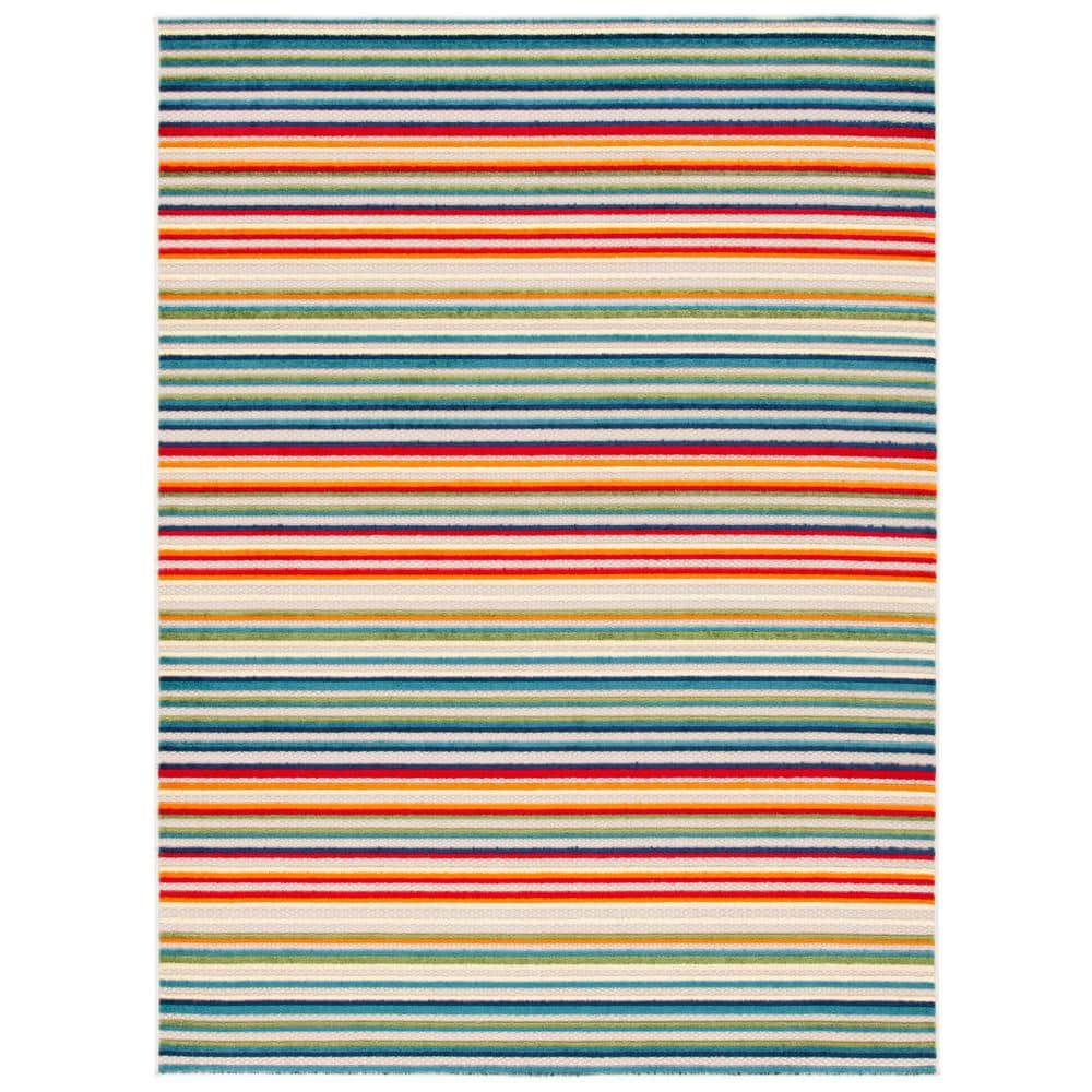 Cabana CBN323 Loomed Indoor Area Rug - Ivory/Green - 6'7"x9' - Safavieh