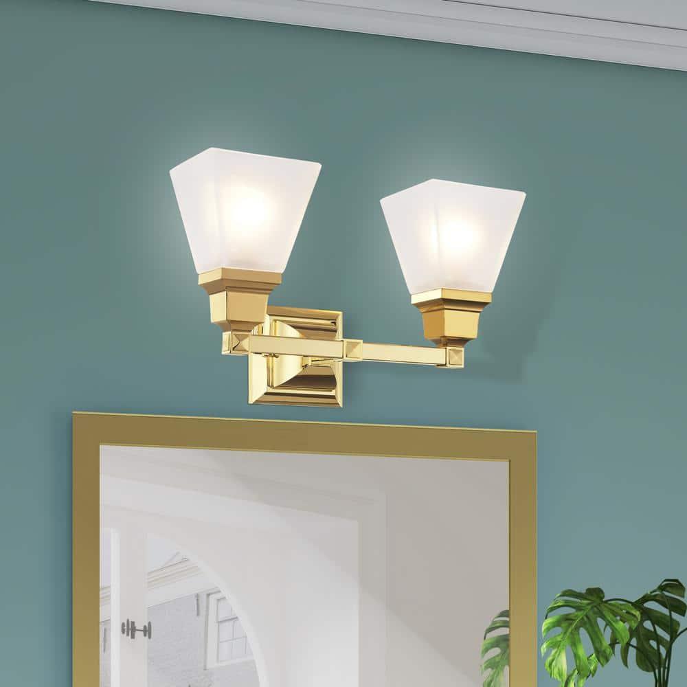 Livex Lighting Mission 2 - Light Vanity in  Polished Brass