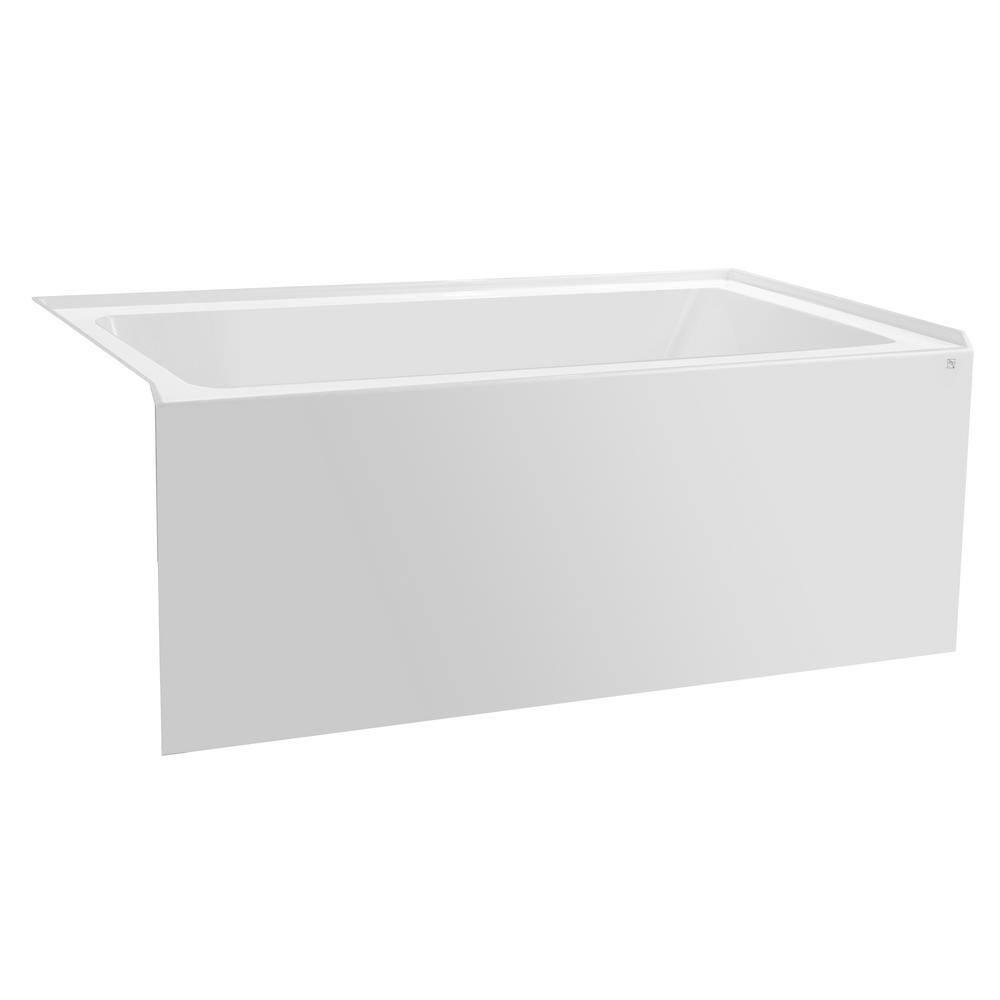 Alcove Soaking Skirt Bathtub with Overflow and Drain