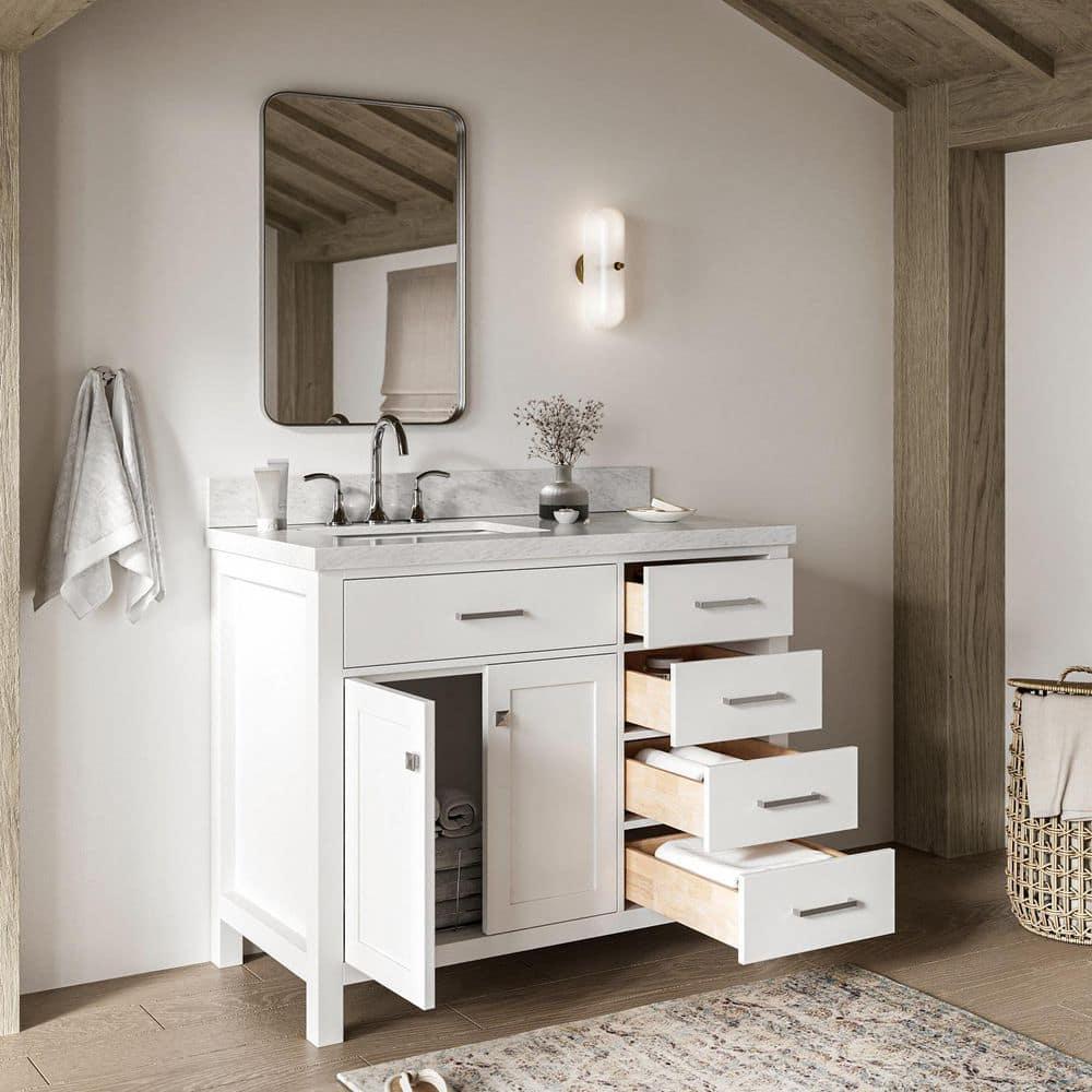 Ariel H036slcqrvo Bristol 36" Free Standing Single Basin Vanity Set - White