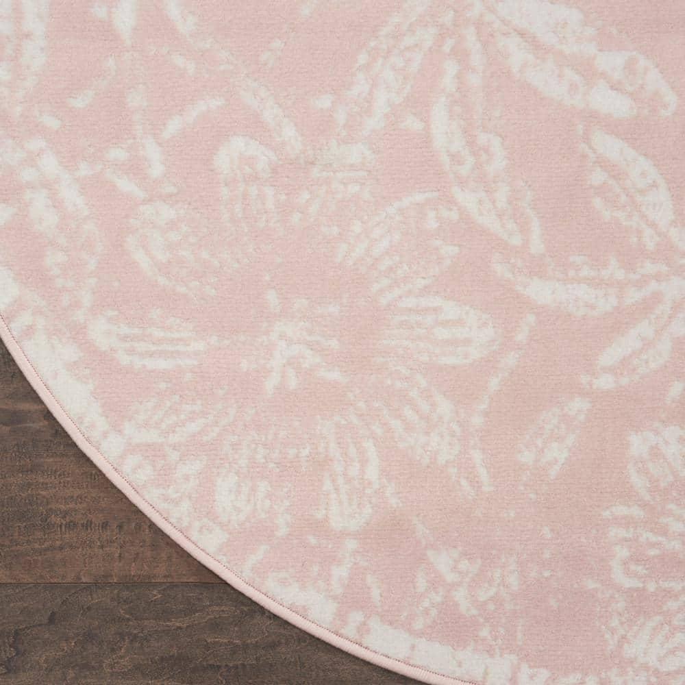 Nourison Whimsicle WHS05 Indoor only Area Rug - Pink 5' x round