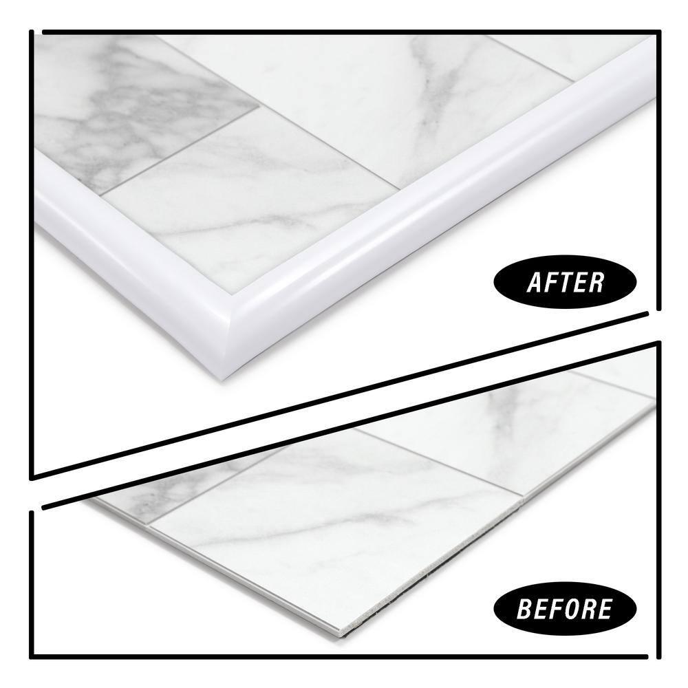 The Tiles Plaza Peel and Stick Tile Edge Trim for Backsplash Tile 15 Feet Self Adhesive PVC Trim Molding Decorative Trim, Matte Black