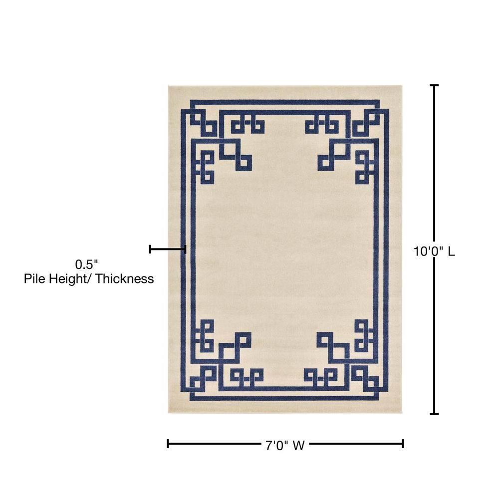 Athens Geometric Beige 7' 0 x 10' 0 Area Rug