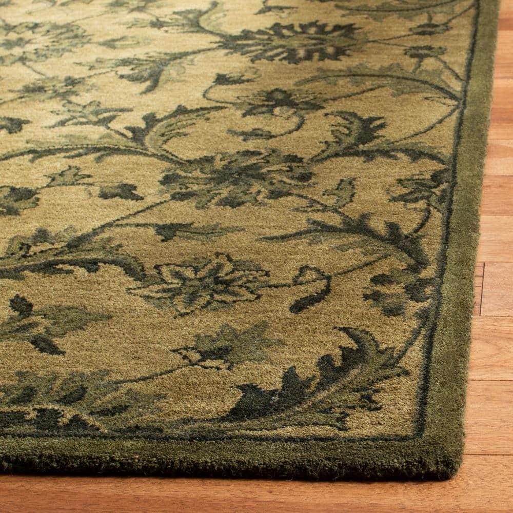 Antiquity AT824 Hand Tufted Indoor Accent Rug - Olive/Green - 2'x3' - Safavieh