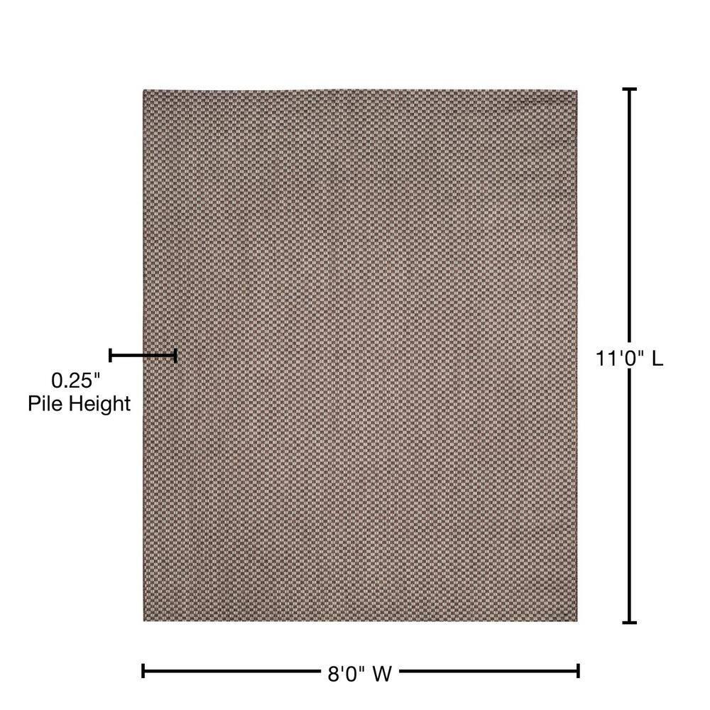 Courtyard CY8653 Power Loomed Indoor and Outdoor Area Rug - Light Brown/Light Grey - 8'x11' - Safavieh