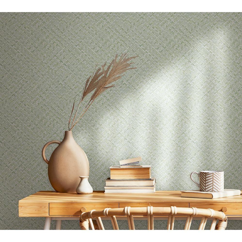 Flora Collection Chevron Weave Wallpaper Roll