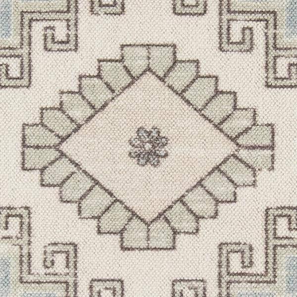 2'3"x7'6" Medallion Loomed Runner Rug Light Blue - Momeni: Traditional Wool & Nylon, Low Pile, Indoor Use