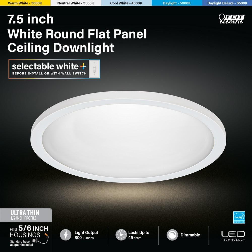 Feit Electric White 5/6 in. W LED Retrofit Recessed Lighting 10.5 W