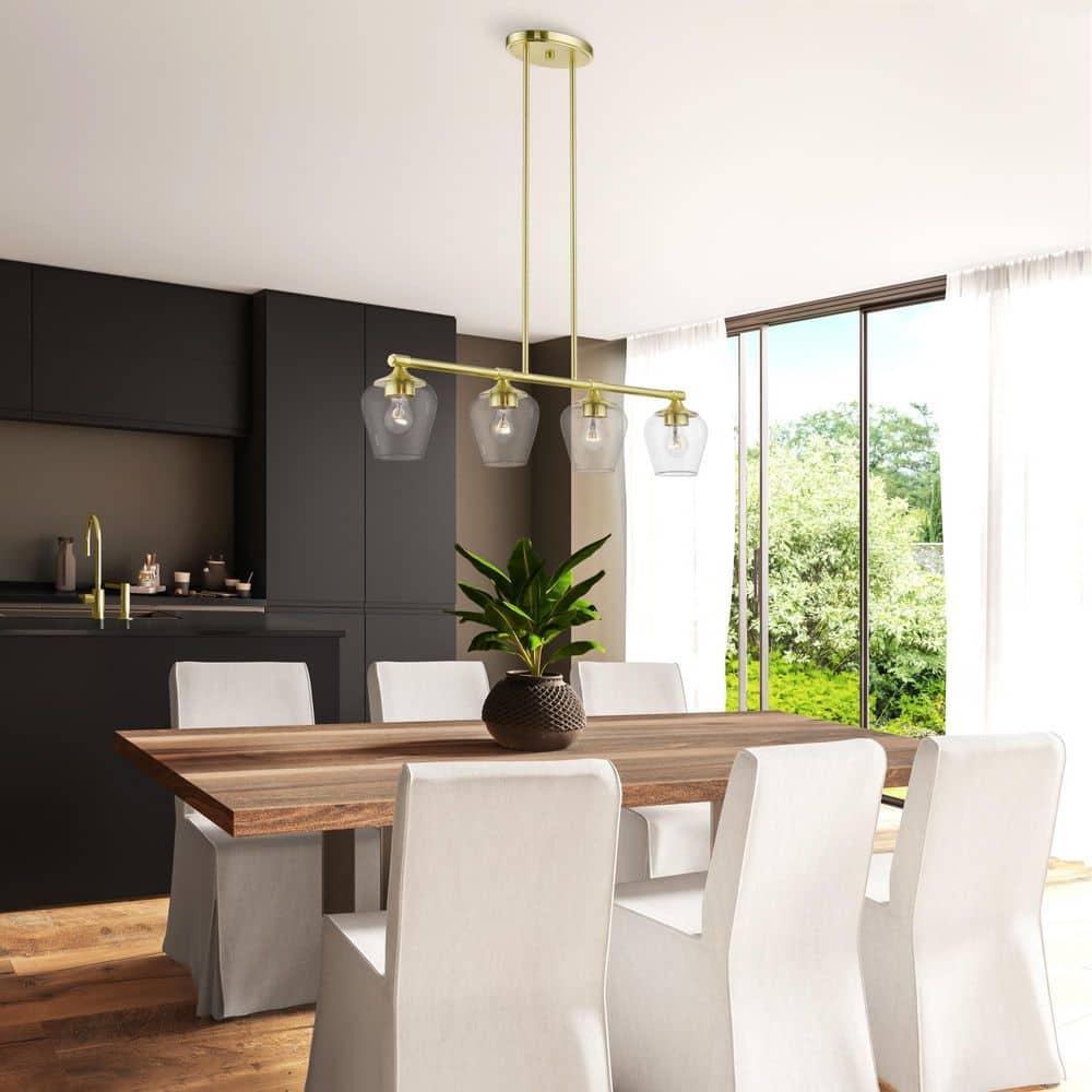 Livex Lighting Willow 4 - Light Chandelier in  Satin Brass