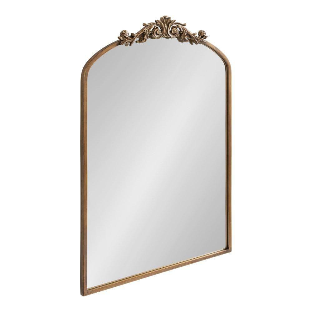 24" x 36" Arendahl Traditional Arch Decorative Wall Mirror Gold - Kate & Laurel All Things Decor