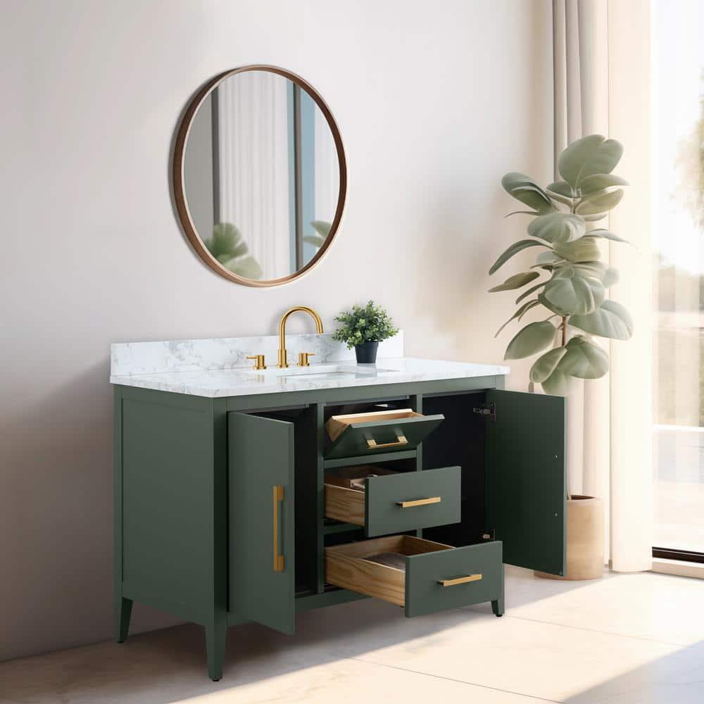 48'' Single Bathroom Vanity with Engineered Marble Top