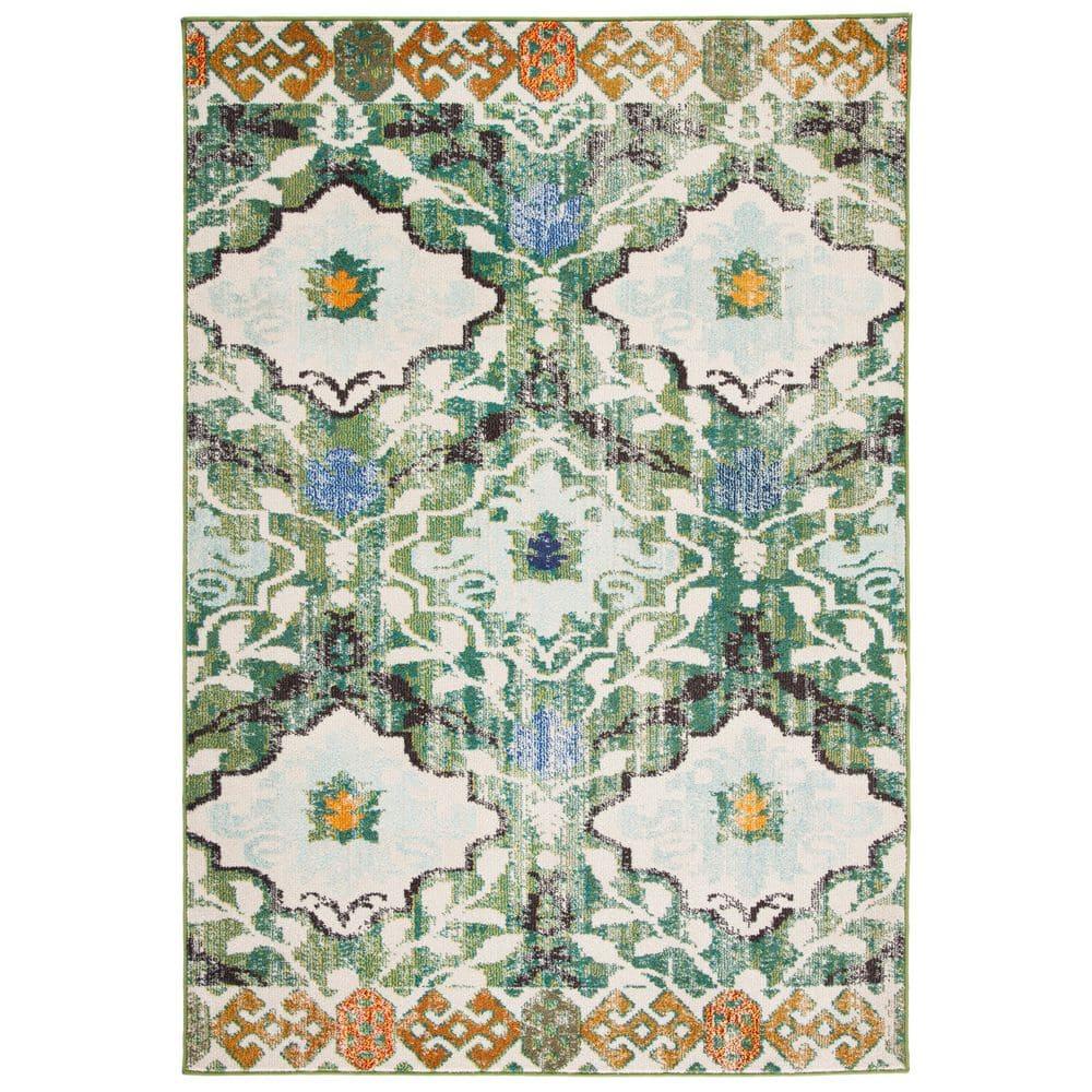 Madison MAD445 Power Loomed Area Rug - Green/Ivory - 8'x10' - Safavieh.