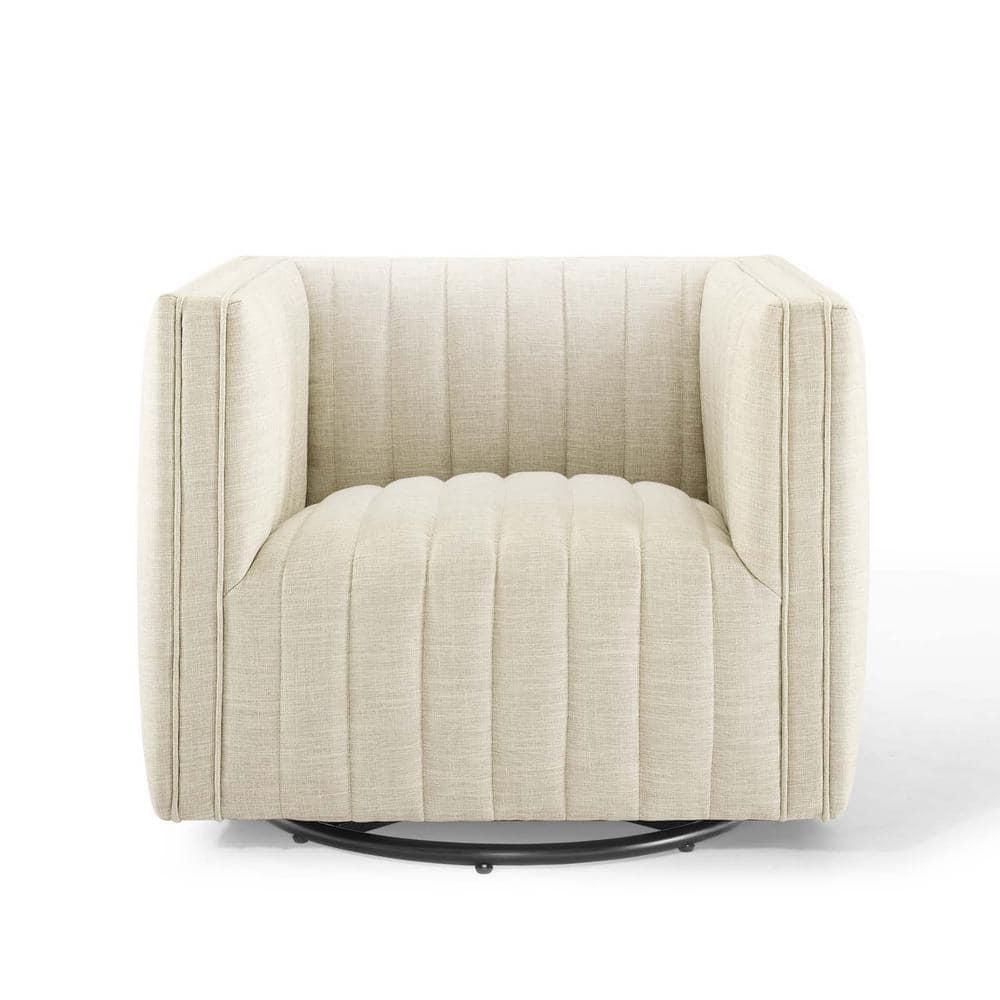 Modway Conjure Channel Tufted Performance Velvet Swivel Armchair