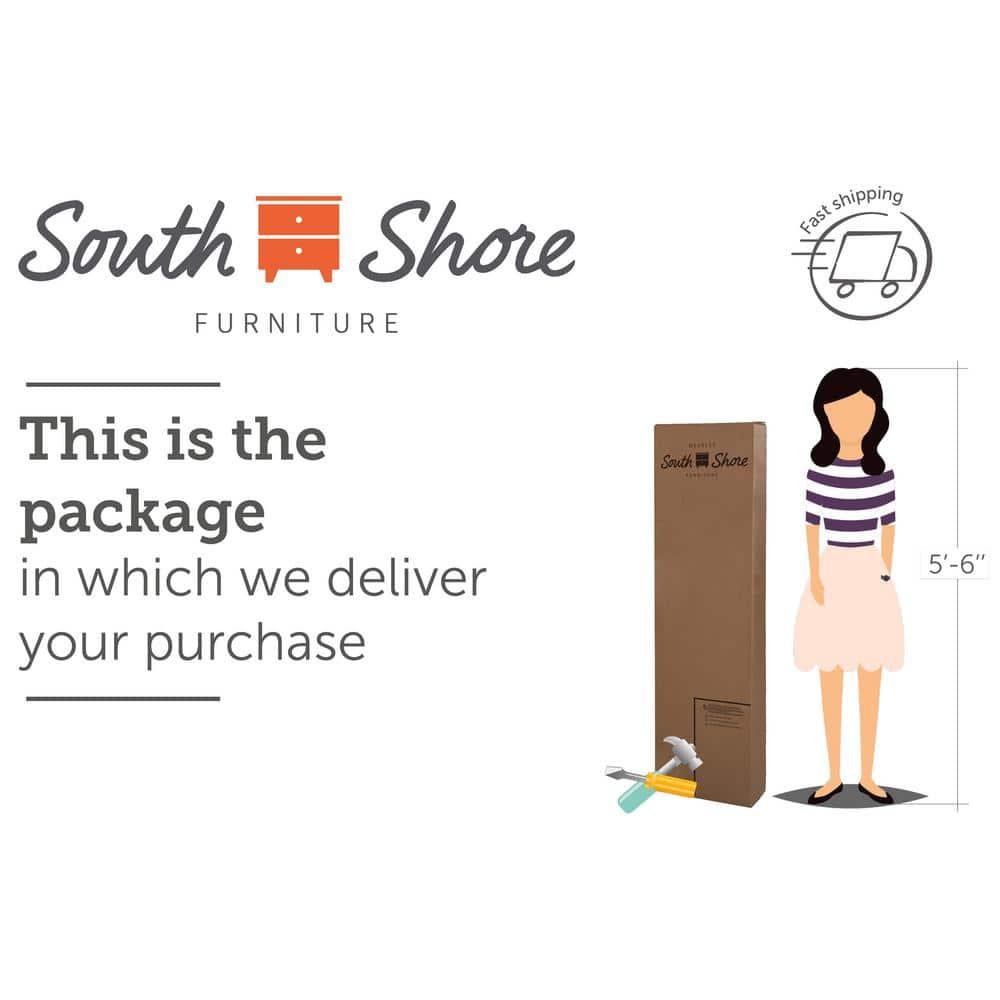 South Shore SoHo 6-Drawer Lingerie Chest, Pure Black