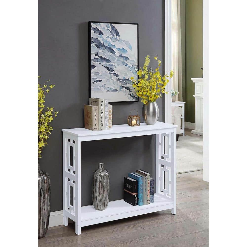 Convenience Concepts Town Square Console Table, White