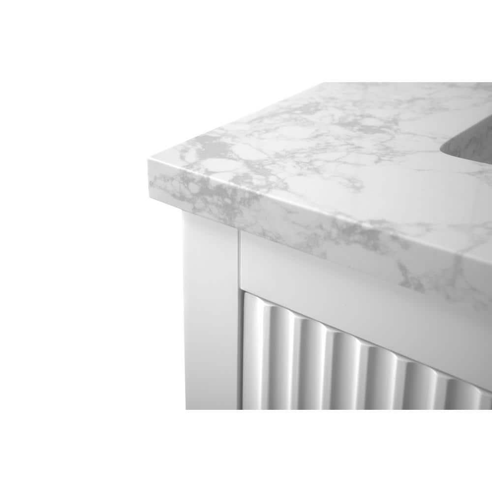 60'' Single Bathroom Vanity with Engineered Marble Top