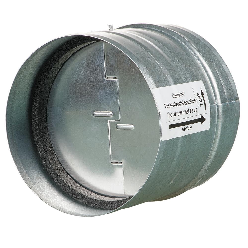 4'' inch Galvanized Steel Backdraft Damper with Rubber Gasket for Round Duct