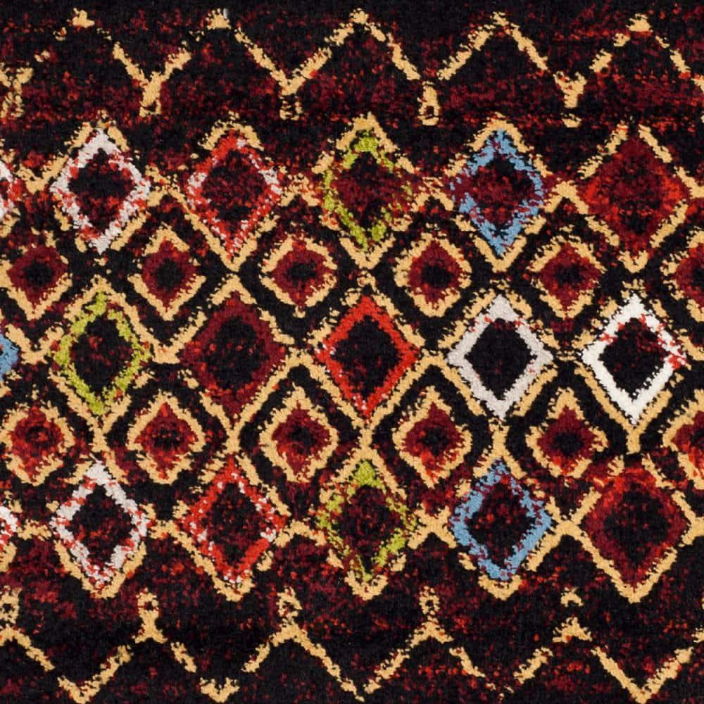 Safavieh Amsterdam Gladwin Geometric Area Rug, Black/Multi, 3' x 5'
