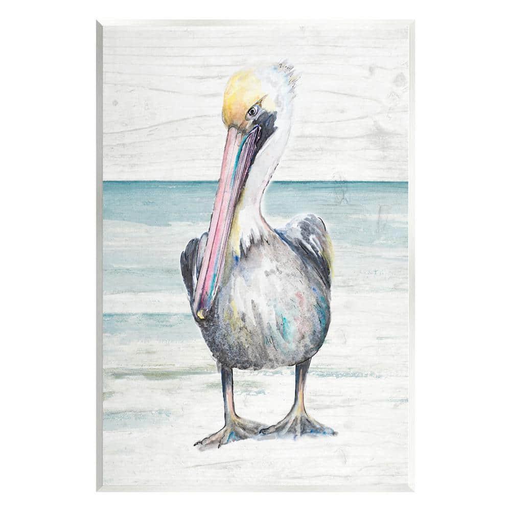 Stupell Industries " Pelican Bird Standing Beach Sand Grain Pattern " by Patricia Pinto