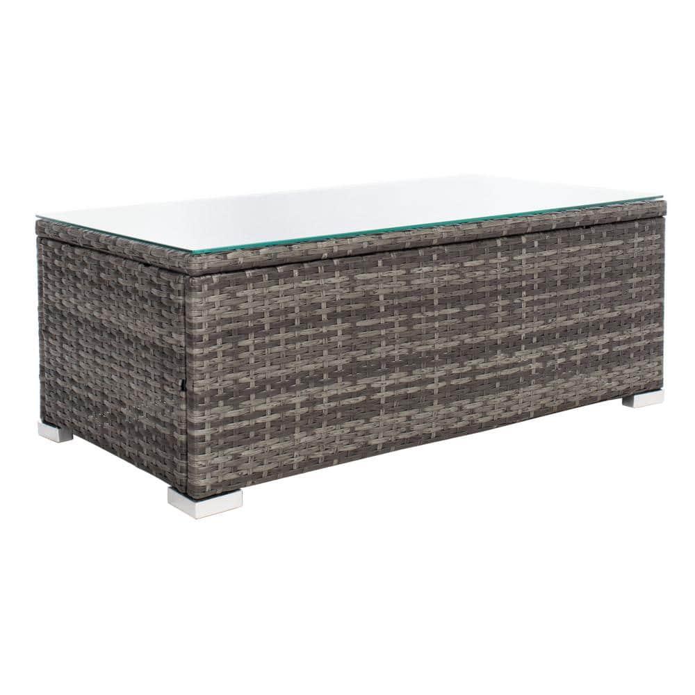 Machie 4Pc Living Set - Indoor/Outdoor - PAT7508 - Grey Brown/White - Safavieh
