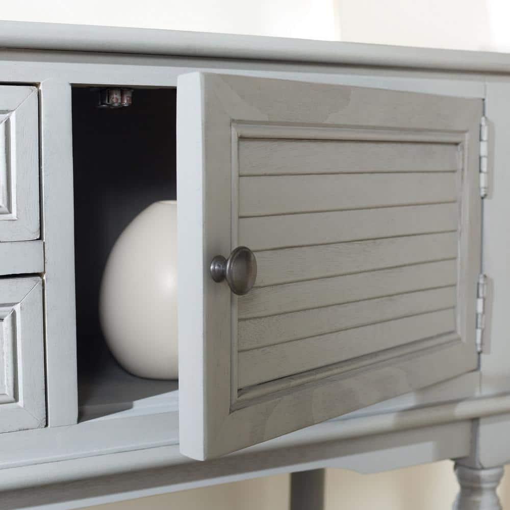 Tate 2 Drawer 2 Door Console Table - Distressed Grey - Safavieh