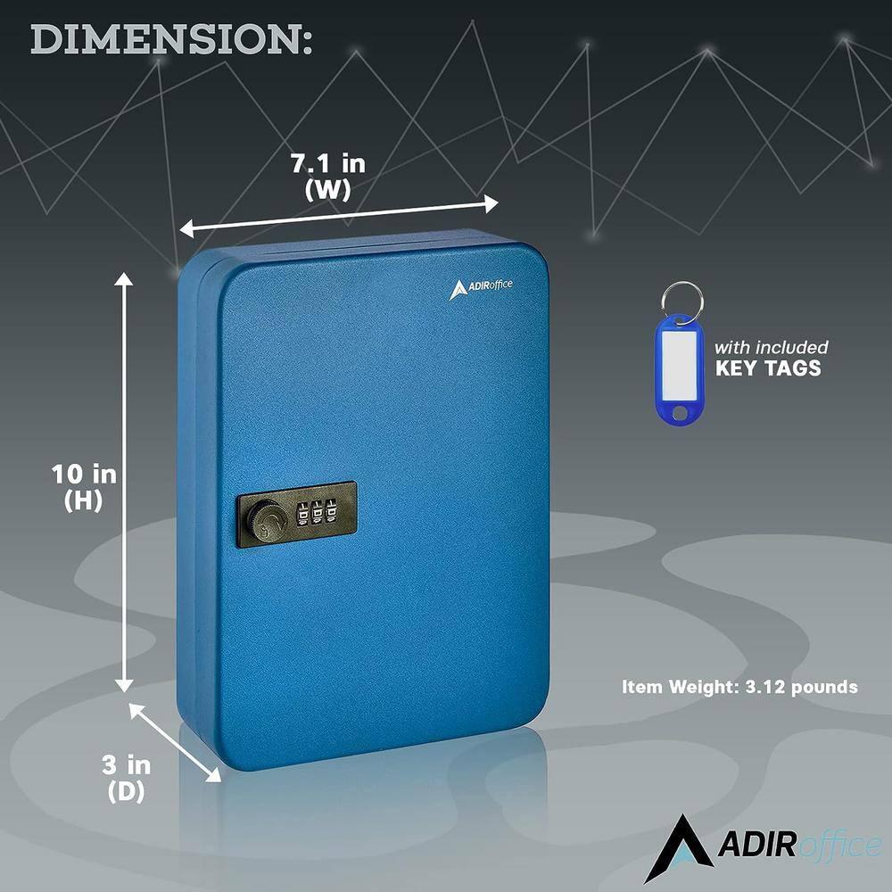 AdirOffice 48 Key Cabinet with Dial / Combination Lock (Set of 2)