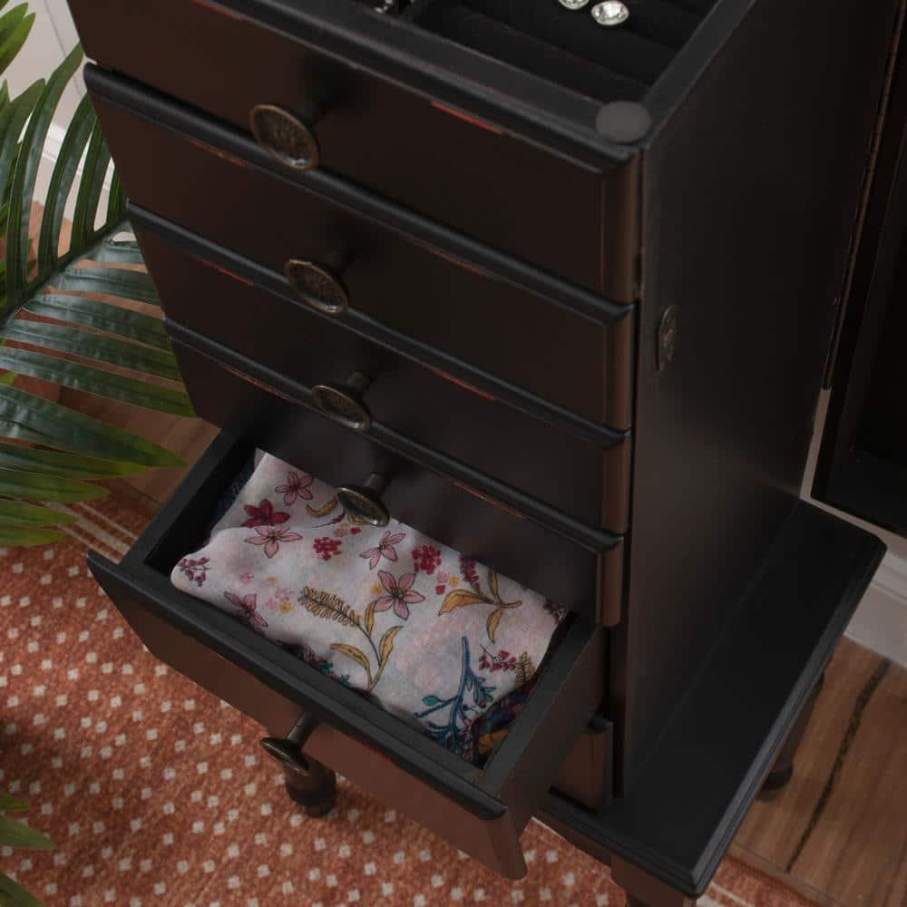 Powell Traditional Ebony Jewelry Armoire